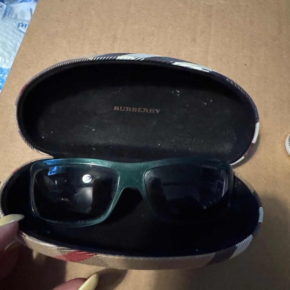 Burberry Teal Sunglasses with Case